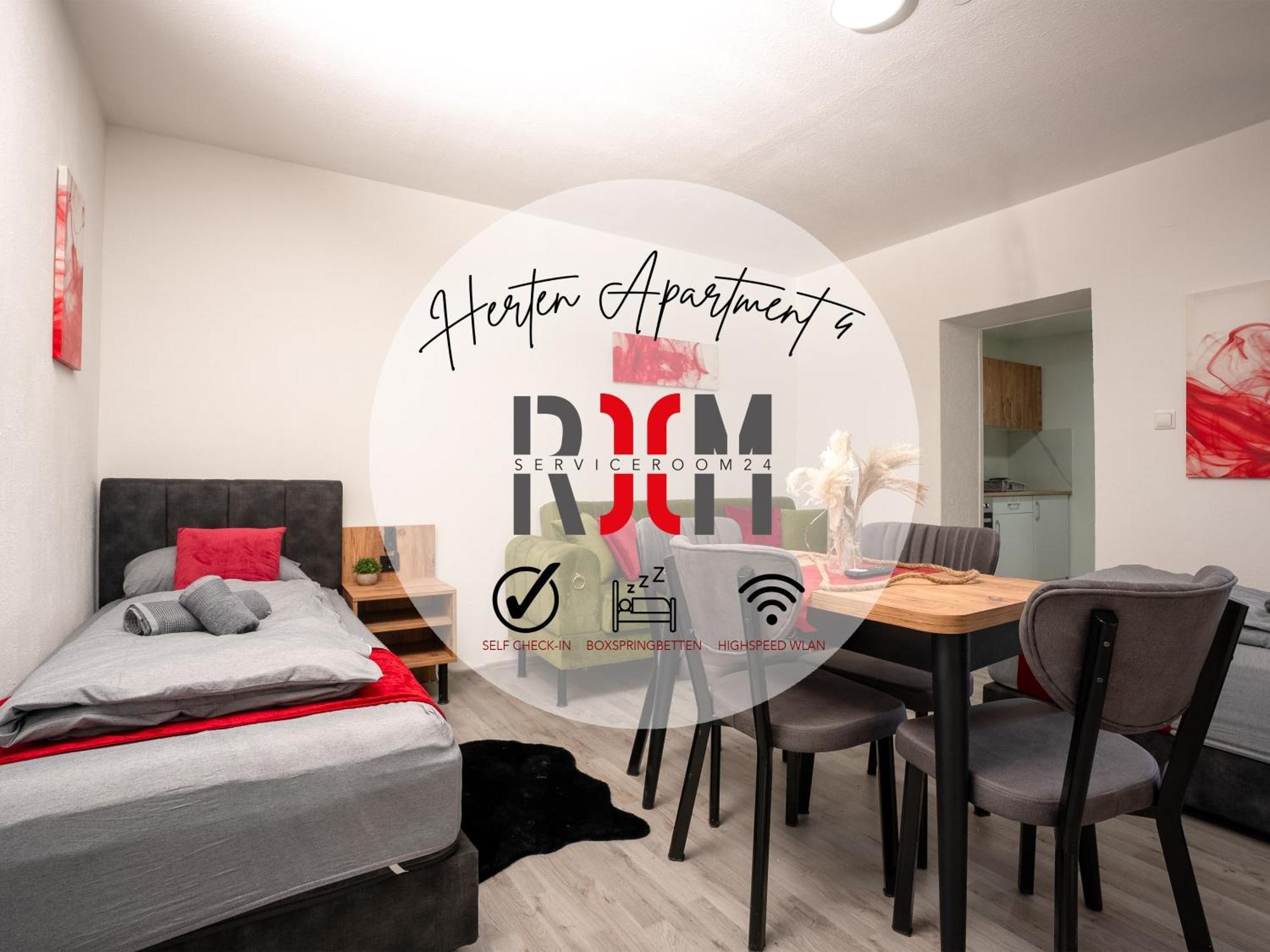 Serviceroom24 - Apartment 4 In Herten Wlan - Smart-Tv - 24-7 Check-In Und Kueche Extérieur photo